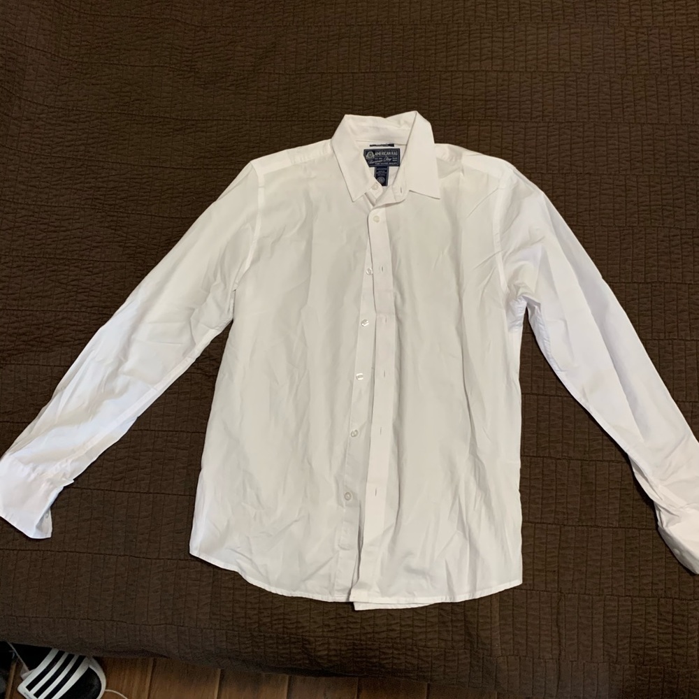 White long sleeve button down
